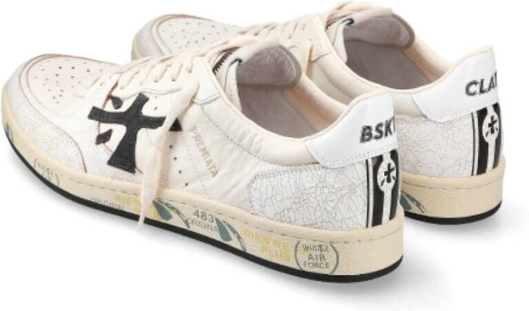 Premiata Witte Sneakers met Zwarte Accenten