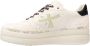 Premiata Low-Top Sneakers Animal Print Laces Ivory Leather And Suede Sneaker in wit - Thumbnail 14