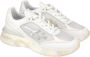 Premiata Witte Sneakers Ronde Neus Logo Patch White Dames - Thumbnail 8
