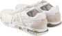 Premiata Lucy D Geperforeerde Canvas Sneakers Wit Zand Beige - Thumbnail 5