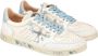 Premiata Witte Sneakers Paneelontwerp Gekreukte Afwerking - Thumbnail 6