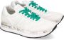 Premiata Witte Suède Sneakers met Groene Veters - Thumbnail 2