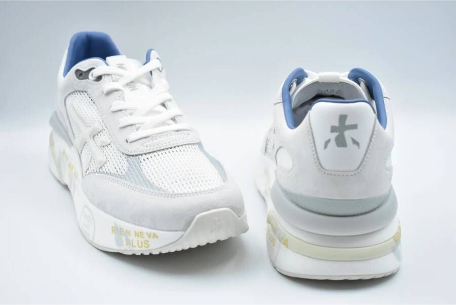 Premiata Witte Veterschoenen met Lage Top