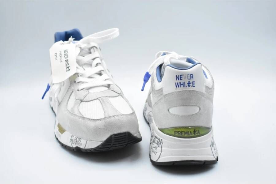 Premiata Witte Veterschoenen Vintage Stijl