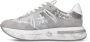 Premiata Low-Top Sneakers Silver in grijs - Thumbnail 3