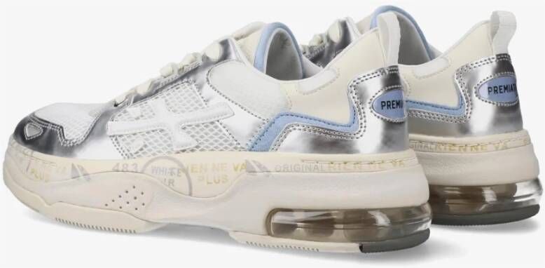 Premiata Zilveren Leren en Stoffen Sneakers