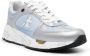 Premiata Zilveren Leren en Technische Stof Sneakers Gray Dames - Thumbnail 8