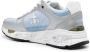 Premiata Zilveren Leren en Technische Stof Sneakers Gray Dames - Thumbnail 4