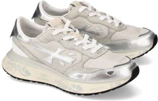 Premiata Zilveren Retro Running Sneakers