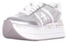 Premiata Zilveren Sneakers met Logo Details