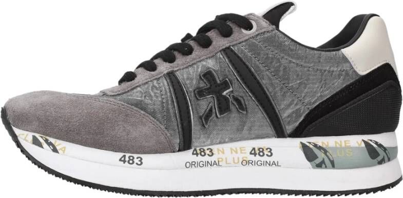 Premiata Stijlvolle Zilveren Sneakers Gray Dames