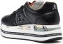Premiata Beth sneakers met plateauzool Zwart - Thumbnail 10
