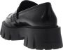 Premiata Zwarte leren loafers met gekartelde rubberen zool Black Dames - Thumbnail 3