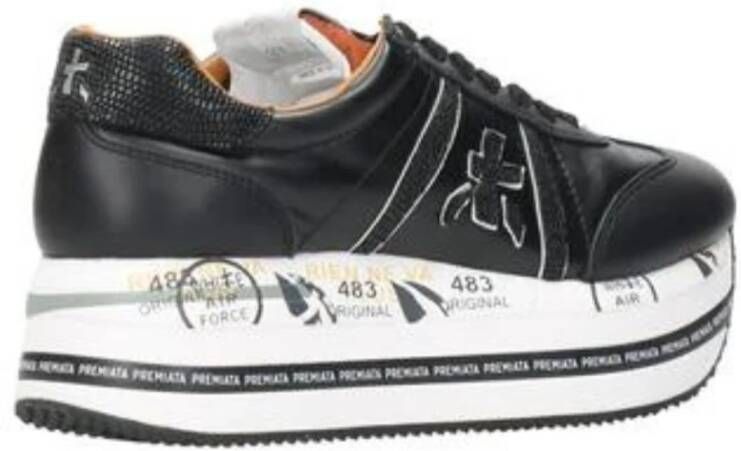 Premiata Beth sneakers met plateauzool Zwart - Foto 6