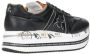 Premiata Chunky Leren Sneaker met Klassieke Prints Black Dames - Thumbnail 6