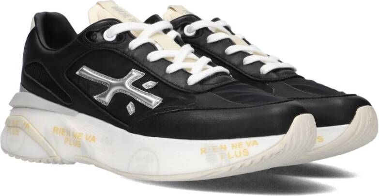 Premiata Zwarte sneaker Moerun-D met nylon en leer Black Dames