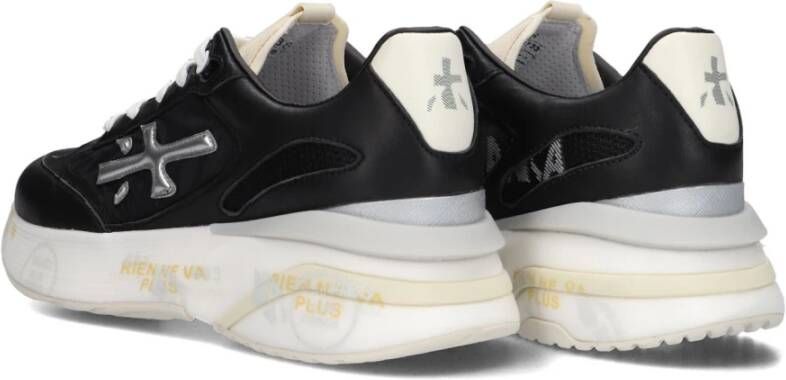 Premiata Zwarte sneaker Moerun-D met nylon en leer Black Dames