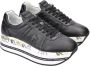 Premiata Zwarte Leren Sneakers met Python Detail Black Dames - Thumbnail 7