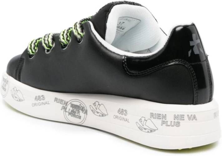 Premiata Zwarte Sneakers met 4 5 cm Hak Zwart Dames