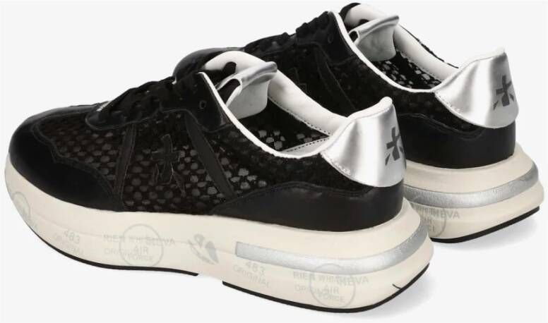 Premiata Zwarte Sneakers met Logotoepassing
