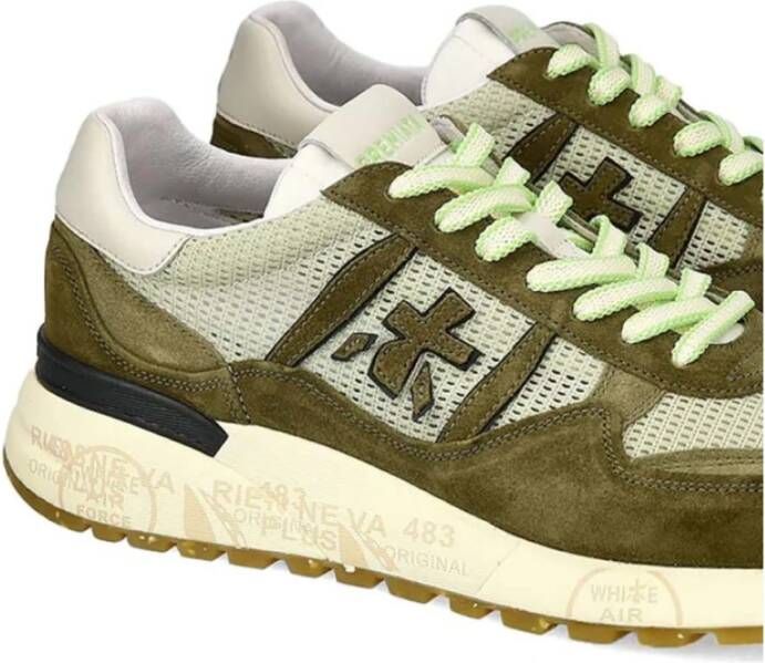 Premiata Groene Sneakers Ss24 Multicolor Heren