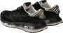 Premiata Zwarte suède Lauryn sneakers met zebradetail - Thumbnail 2