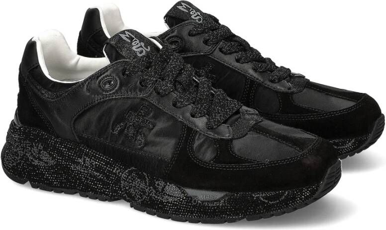 Premiata Zwarte Suède Sneakers van Leer Black Dames