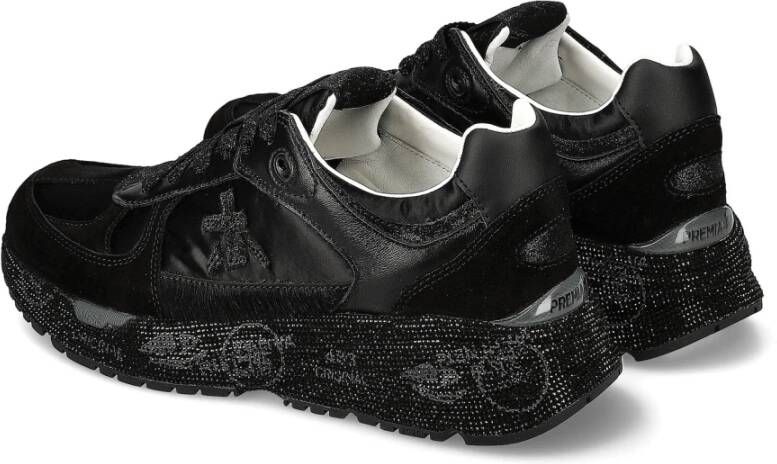 Premiata Zwarte Suède Sneakers van Leer Black Dames