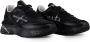 Premiata Zwarte Sneakers van Technisch Textiel en Leder Black Dames - Thumbnail 4