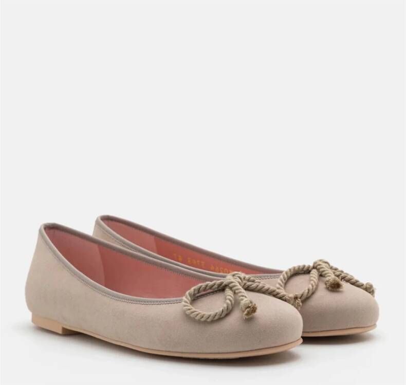 Pretty Ballerinas Beige Suède Ballerina Schoenen Beige Dames