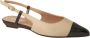 Pretty Ballerinas Ivoor en Zwart Leren Ballerina Kamala Multicolor Dames - Thumbnail 3