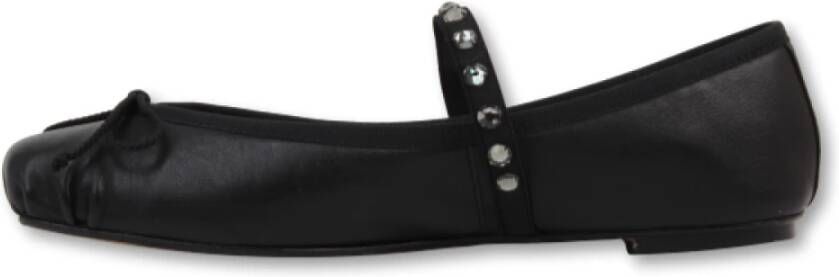 Pretty Ballerinas Kristalversierde zalmroze ballerina schoenen Black Dames