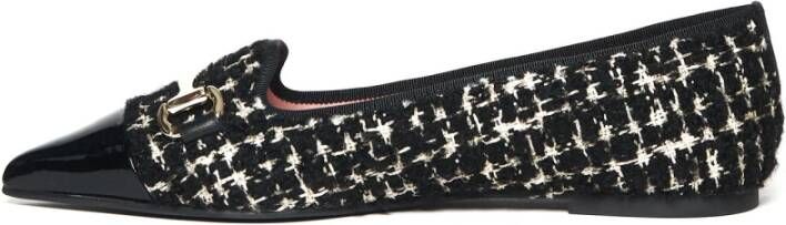 Pretty Ballerinas Leren en Bouclé Stoffen Ballerina`s
