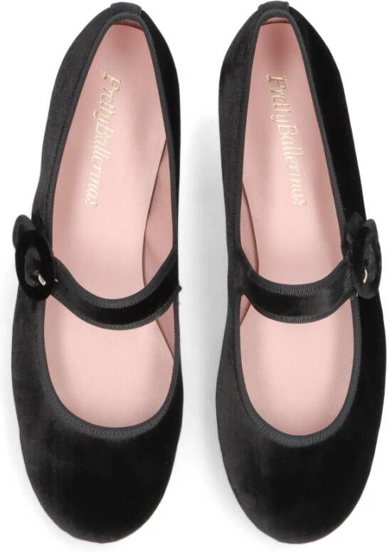 Pretty Ballerinas Zwarte Ballerinas met Verstelbare Band Black Dames