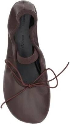 Proenza Schouler Leren Ballerina Flats Strik Detail