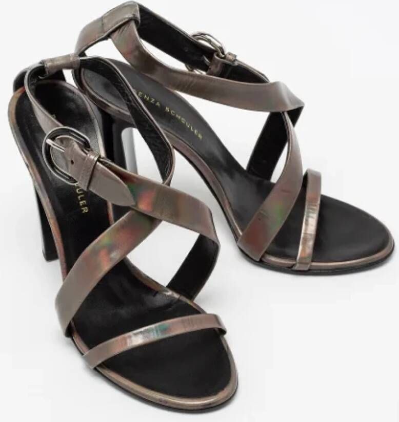 Proenza Schouler Pre-owned Leather sandals Gray Dames