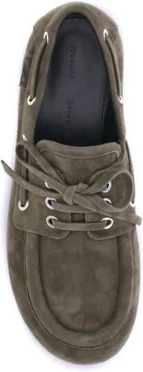 Proenza Schouler Suède Deck Loafers met Bootschoen Veters