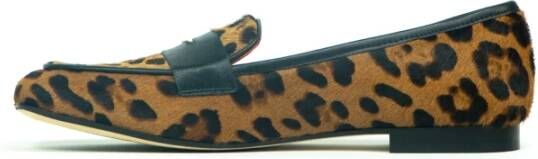 Prosperine Luipaardprint Loafer met leren zool