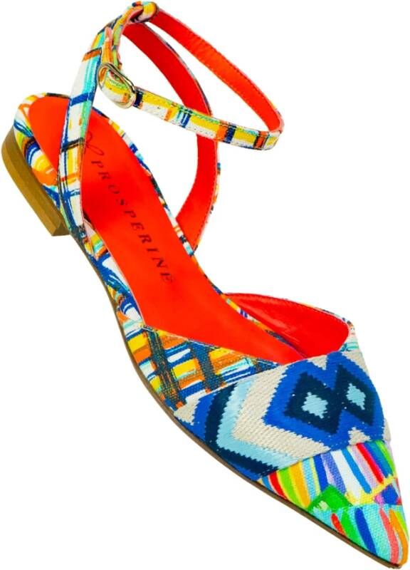 Prosperine Multicolor Stoffen Sandaal Leren Zool Multicolor Dames