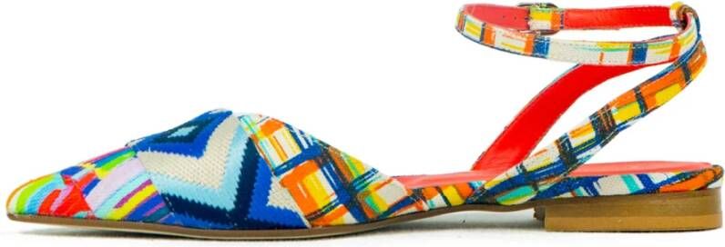 Prosperine Multicolor Stoffen Sandaal Leren Zool Multicolor Dames