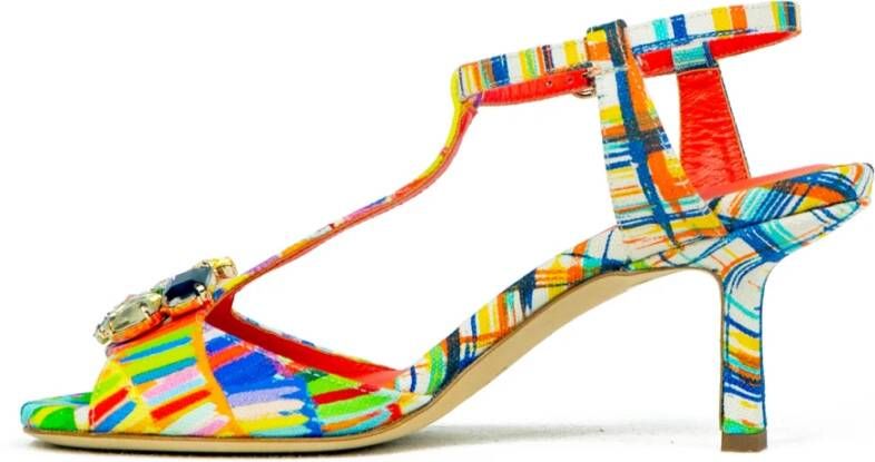 Prosperine Multicolor stoffen sandaal met 65 mm hak Multicolor Dames