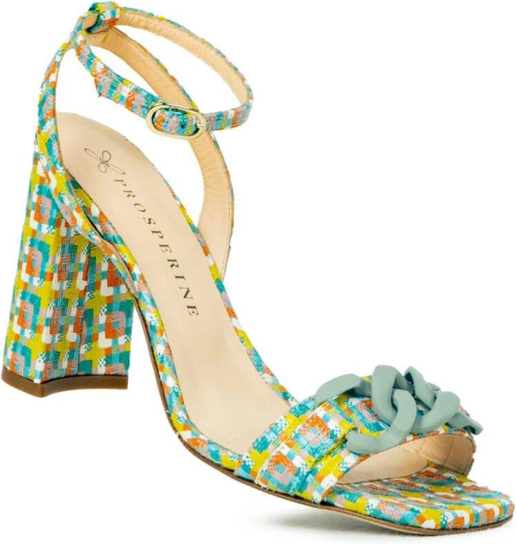 Prosperine Multicolor Stoffen Sandaal met Accessoire Multicolor Dames