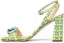 Prosperine Multicolor Stoffen Sandaal met Accessoire Multicolor Dames - Thumbnail 3