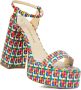 Prosperine Sandaal van geruite stof met 110 mm hak Multicolor Dames - Thumbnail 2