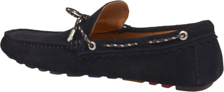 PS By Paul Smith Blauwe Suède Loafers Moccasins Ss23 Blue Heren
