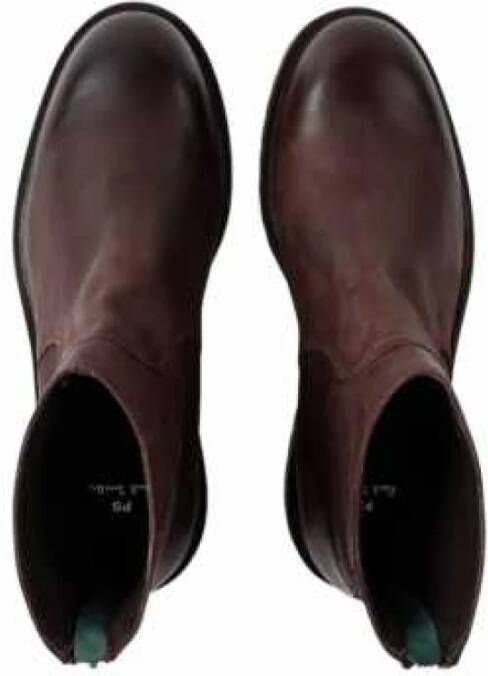 PS By Paul Smith Chocolade Leren Ritslaarzen Falk Model