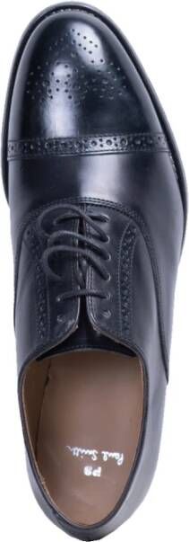 PS By Paul Smith Philip Zwarte Leren Derby Schoenen
