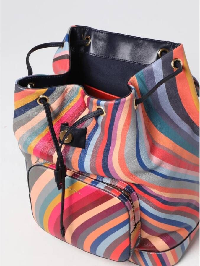 PS By Paul Smith Regenboog Streep Leren Mini Rugzak