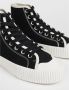 PS By Paul Smith Zwarte Logo High-Top Sneakers Black Heren - Thumbnail 4