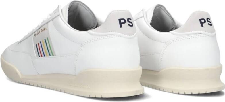 PS By Paul Smith Witte Leren Lage Sneakers White Heren